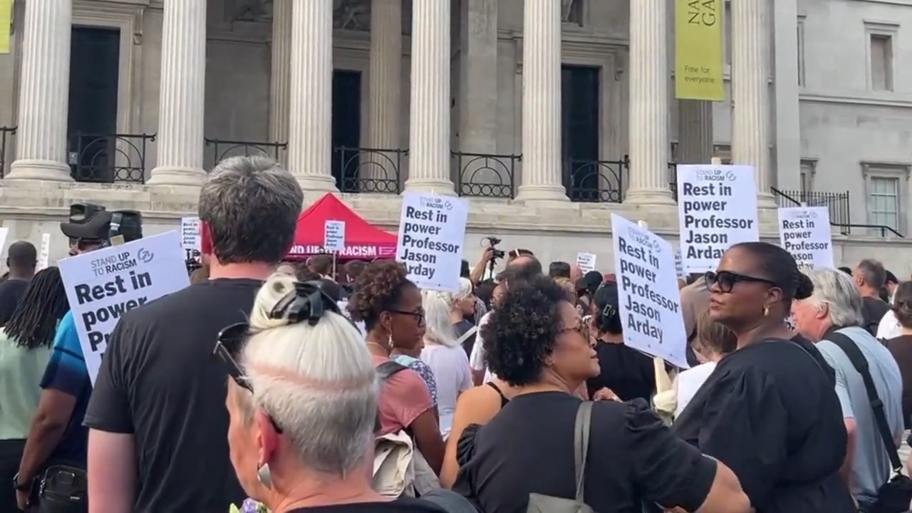 Prof. Jason Arday vigil: Hundreds gather at Trafalgar Square to pay respects