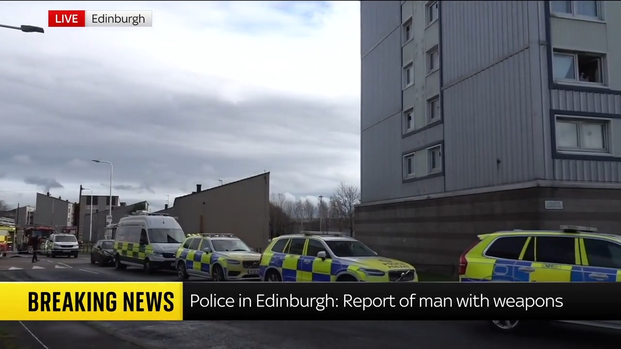 Edinburgh knife attack: Two in hospital as armed police in stand-off ...