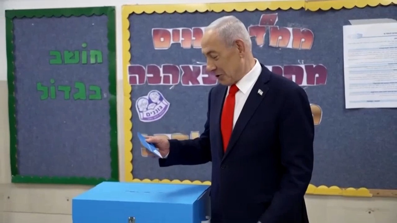 Netanyahu casts vote in Israel’s most important election in years