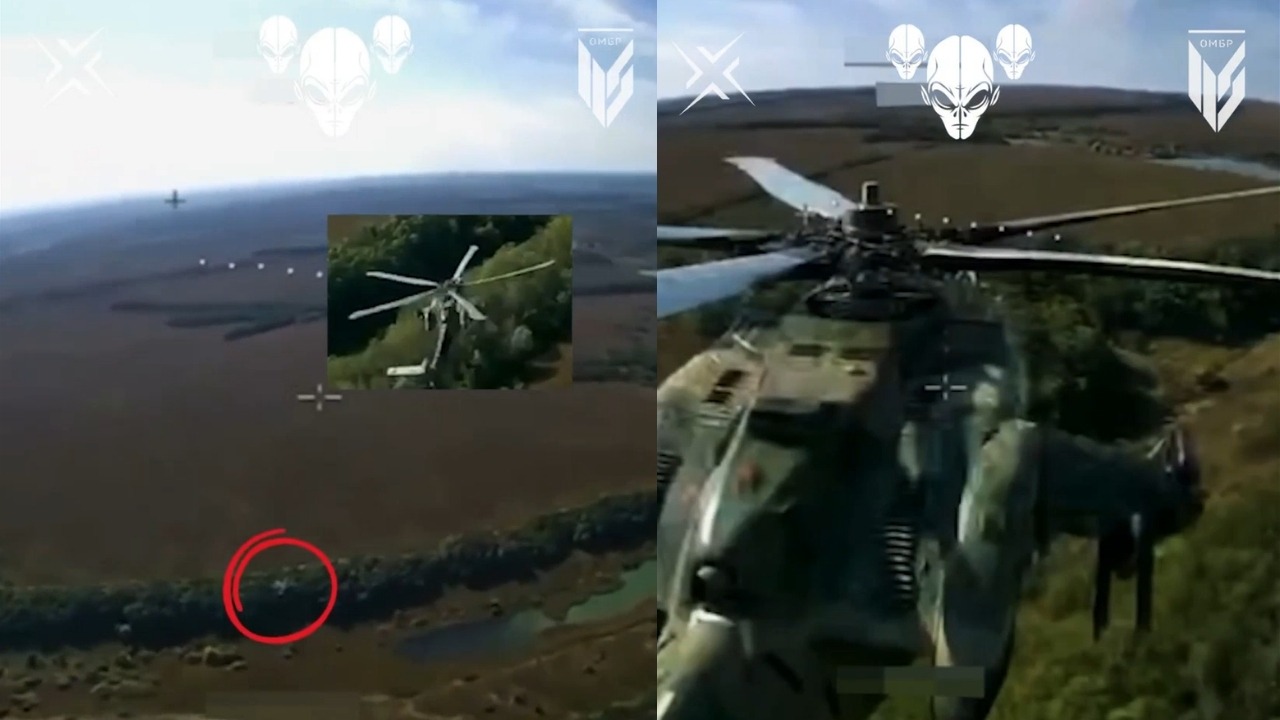 Video shows Ukrainian drone hunting down Russian helicopter