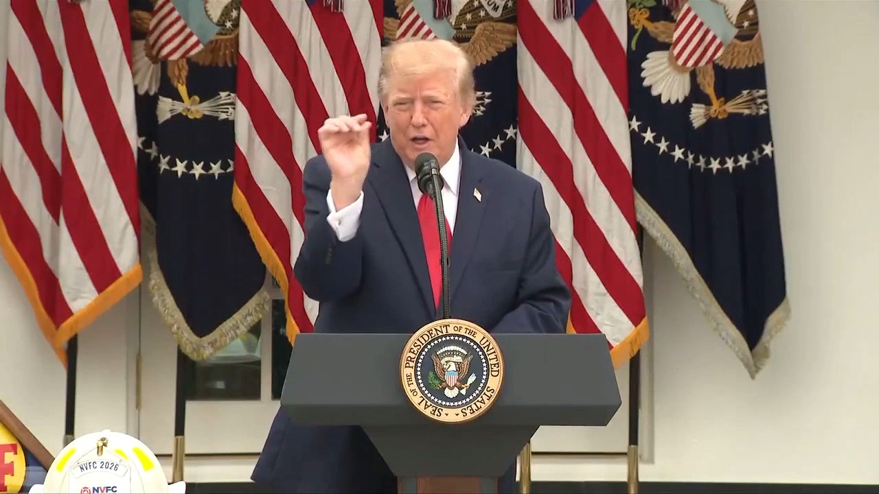 'I have some very severe problems': Trump weaves between topics in address to firefighters
