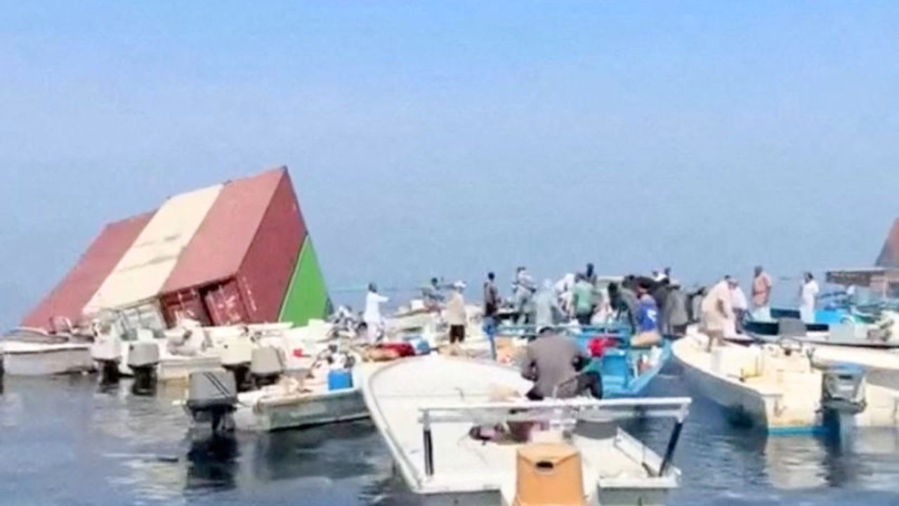 Container ship sinks after hitting mine in Strait of Hormuz, Iran claims