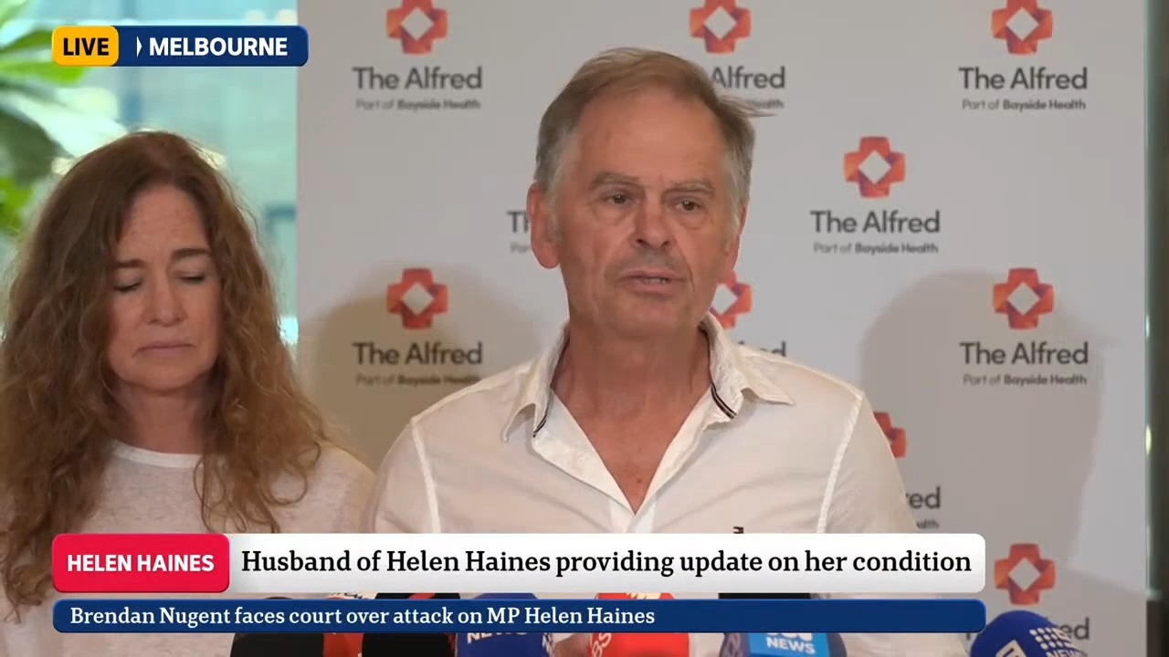 Helen Haines has lost both legs after attack, husband confirms