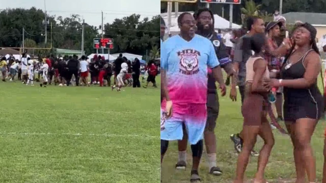 Brawl breaks out at 8-year-old's football game