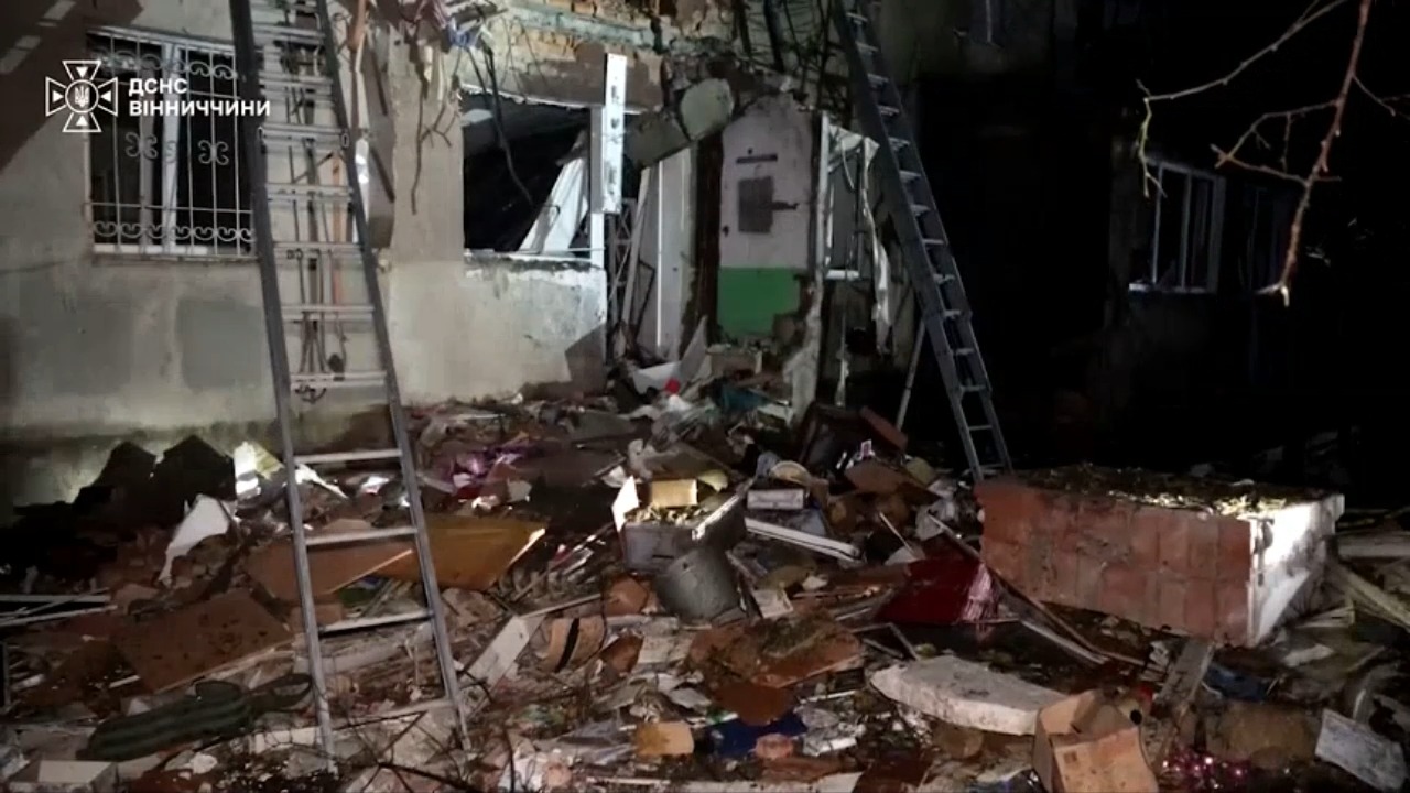 Six injured after Russian drone strikes apartment block in central Ukraine